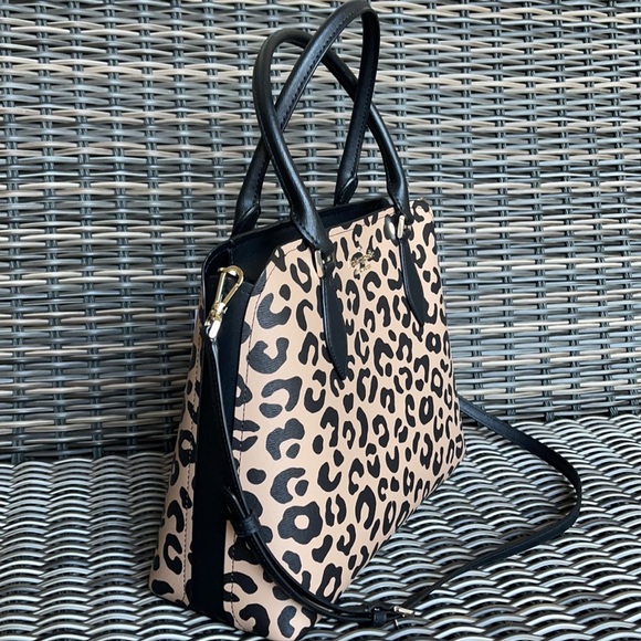 Kate Spade darcy graphic leopard large satchel - Picture 14 of 16
